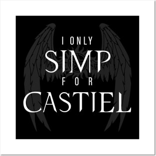 Castiel Simp - Black Posters and Art